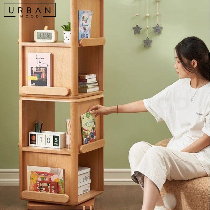 gogobbo　BOOK SHELF NATTO Scandinavian Swivel BookShelf – Urban Mood