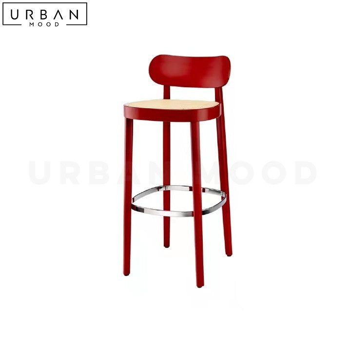 GLUDEL Modern Rattan Bar Stool