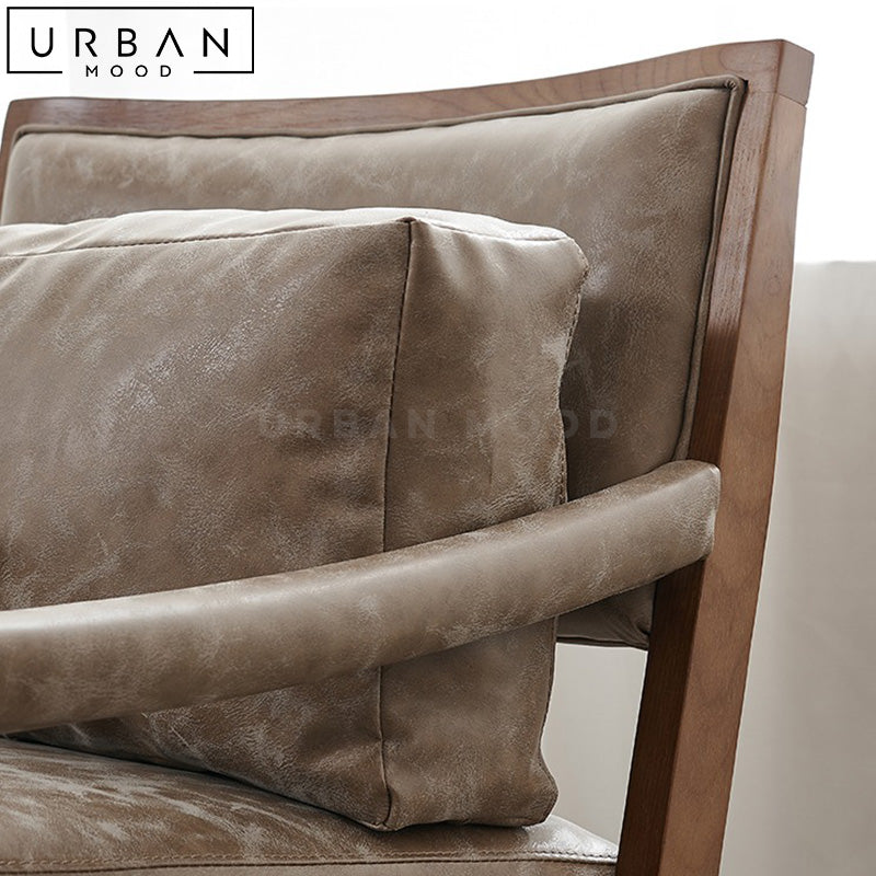 GRETA Rustic Solid Wood Armchair