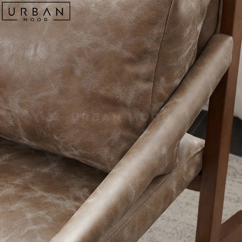 GRETA Rustic Solid Wood Armchair