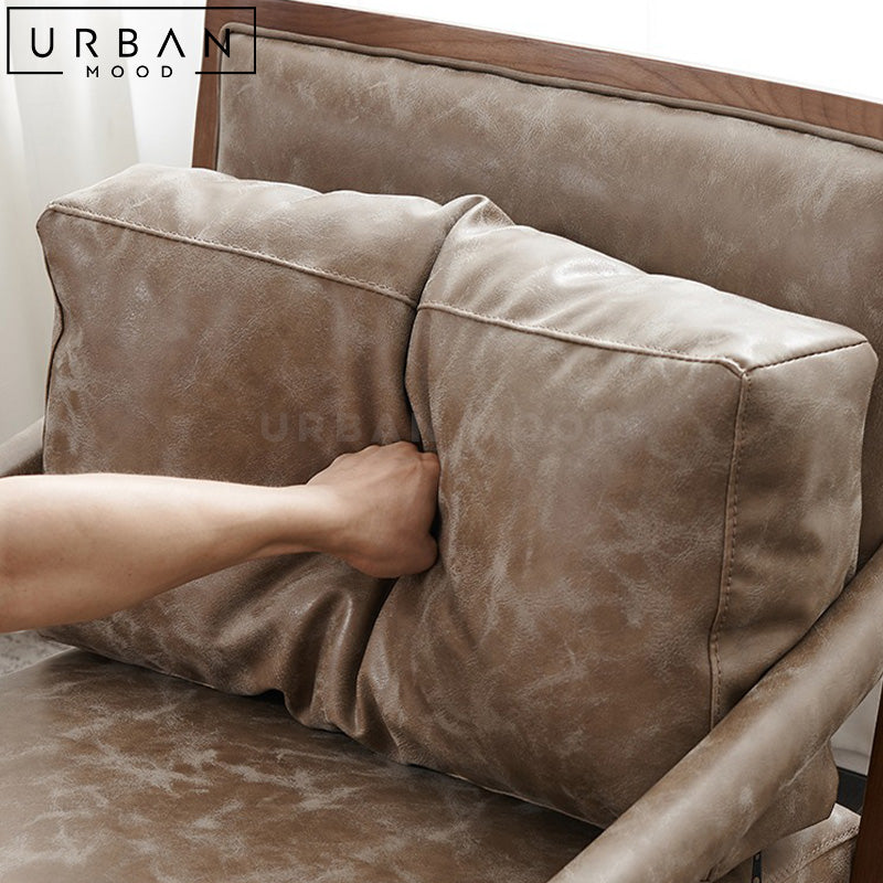 GRETA Rustic Solid Wood Armchair