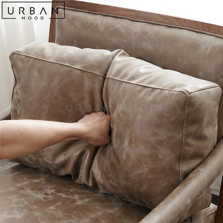 GRETA Rustic Solid Wood Armchair