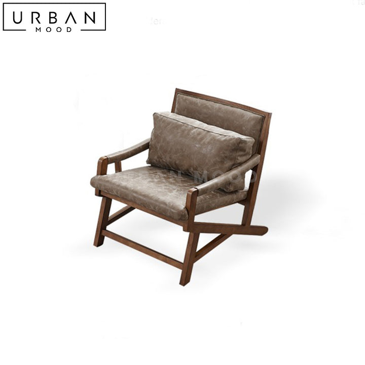 GRETA Rustic Solid Wood Armchair