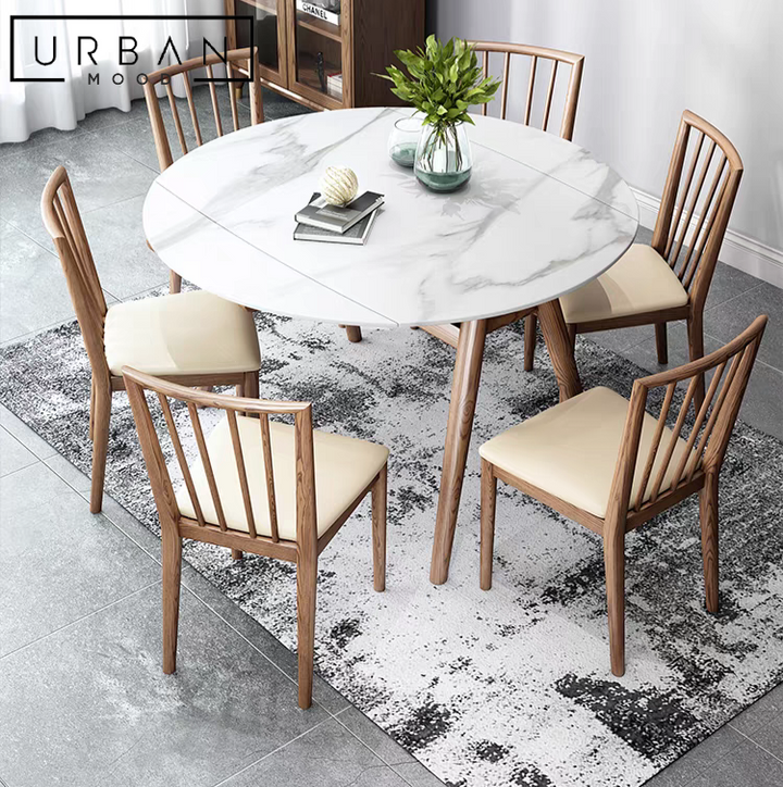 GRECO Extendable Sintered Stone Round Dining Table