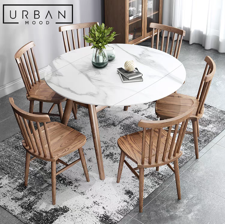 GRECO Extendable Sintered Stone Round Dining Table