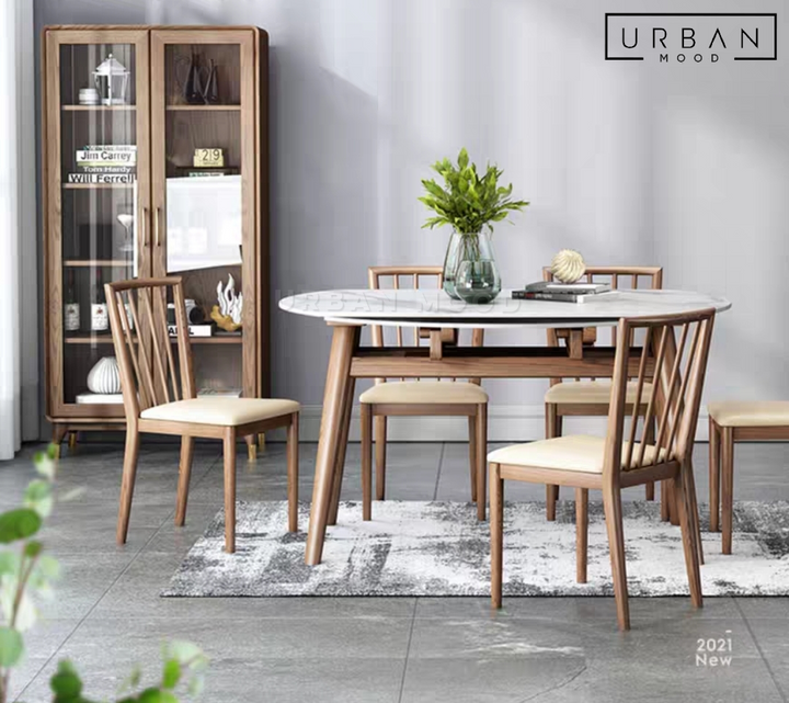GRECO Extendable Sintered Stone Round Dining Table
