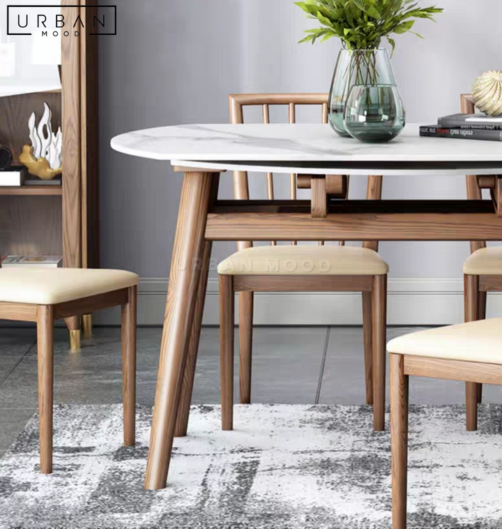 GRECO Extendable Sintered Stone Round Dining Table