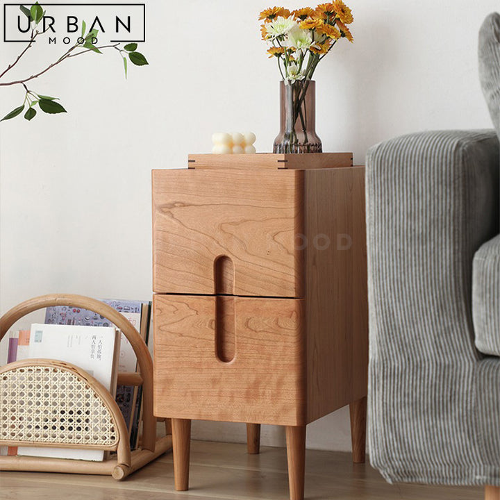 HARN Japandi Solid Wood Bedside Table