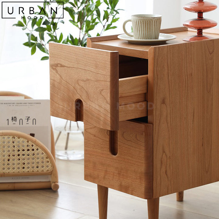 HARN Japandi Solid Wood Bedside Table
