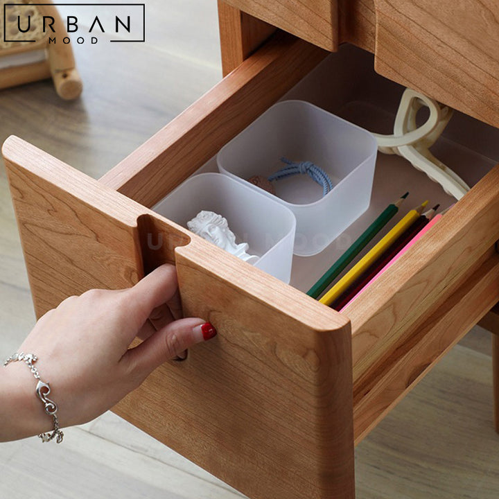HARN Japandi Solid Wood Bedside Table