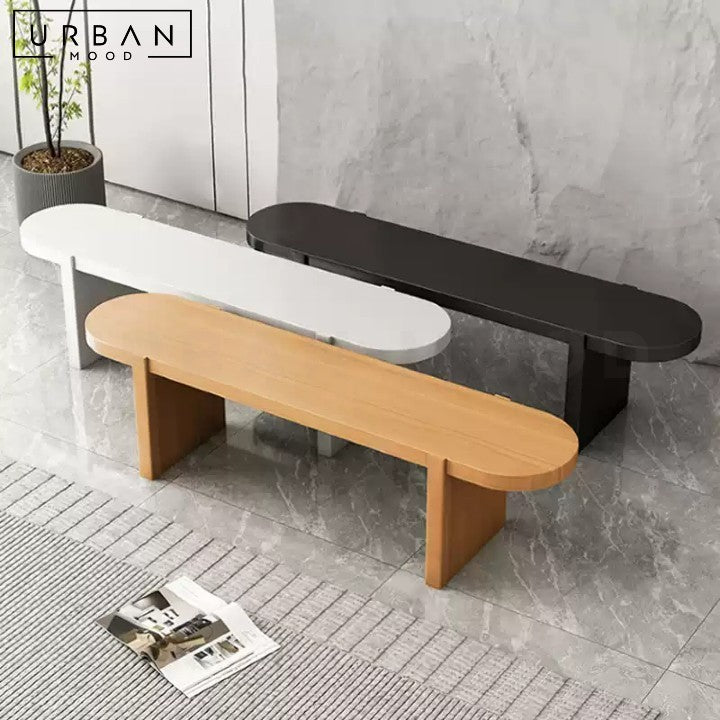 HAROS Modern Solid Wood Dining Bench