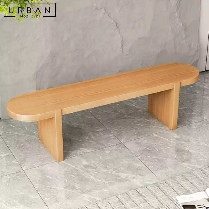 HAROS Modern Solid Wood Dining Bench
