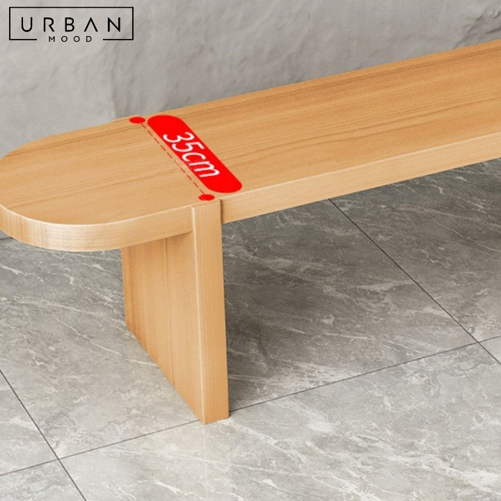 HAROS Modern Solid Wood Dining Bench