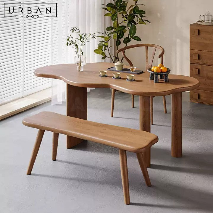 HEKLA Wabi Sabi Solid Wood Dining Table – Urban Mood