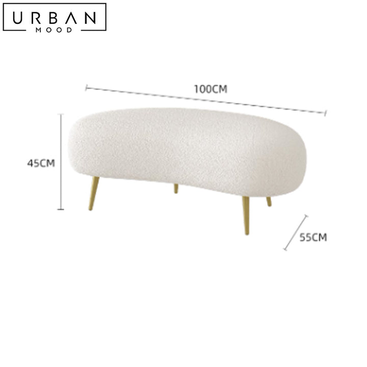 HEMPTON Modern Boucle Ottoman