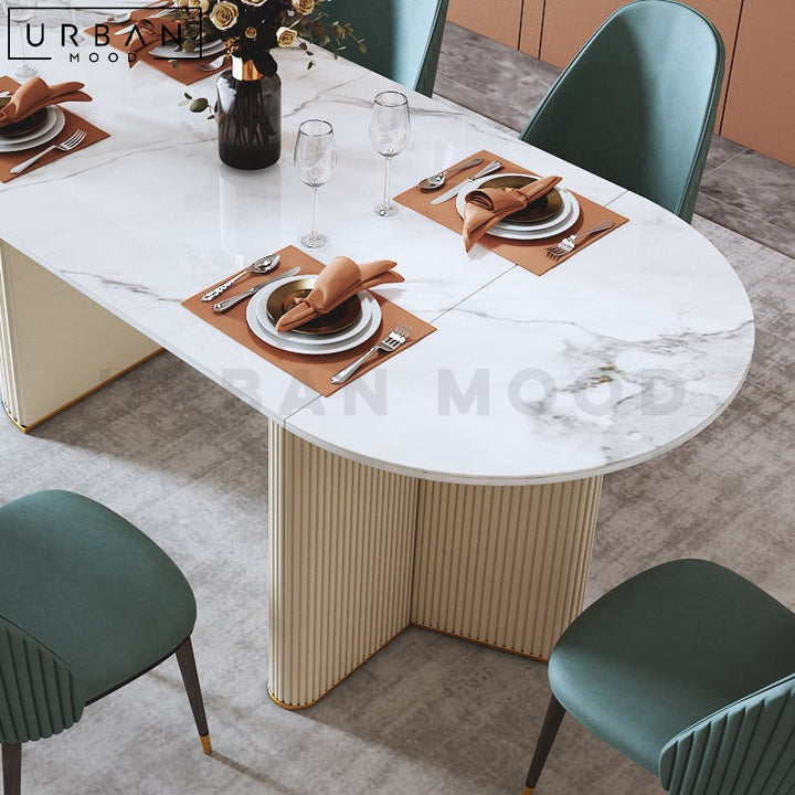 HIGGINS Modern Extendable Sintered Stone Dining Table