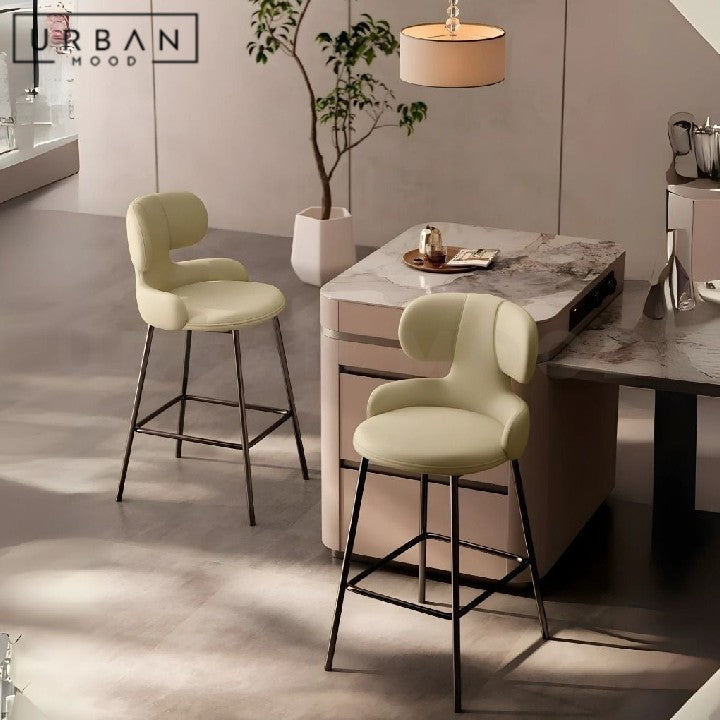 HOXA Modern Leather Bar Stool