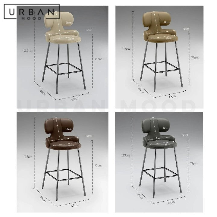 HOXA Modern Leather Bar Stool