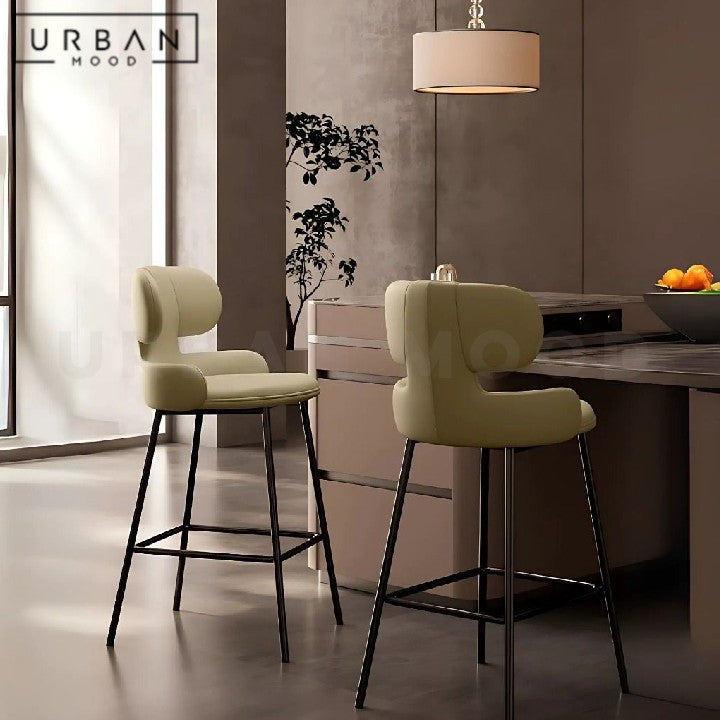 HOXA Modern Leather Bar Stool
