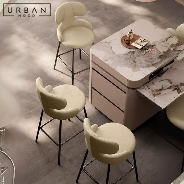 HOXA Modern Leather Bar Stool