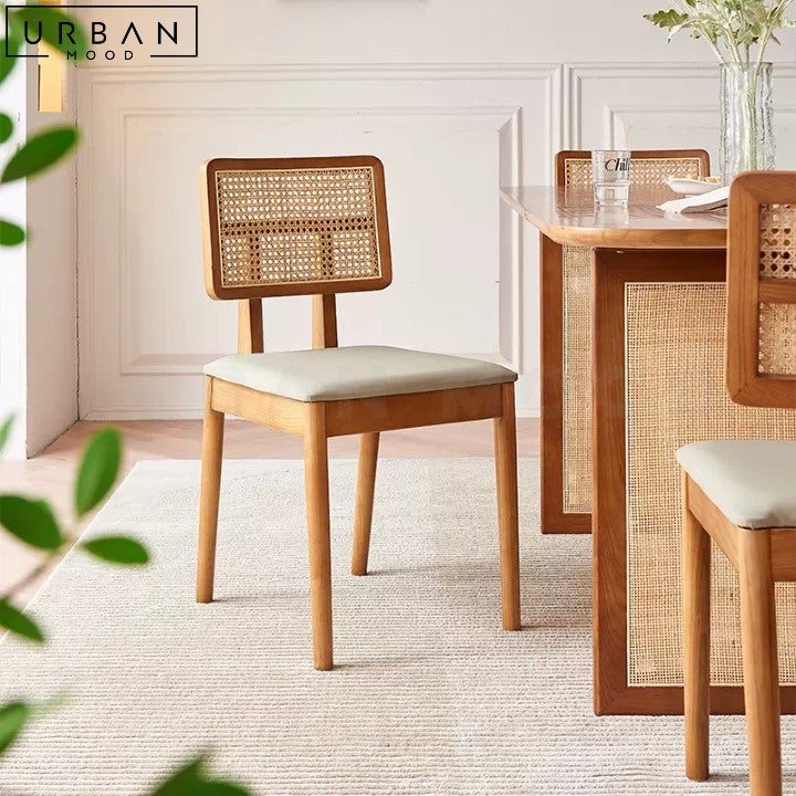 INACIO Japandi Rattan Dining Chair – Urban Mood