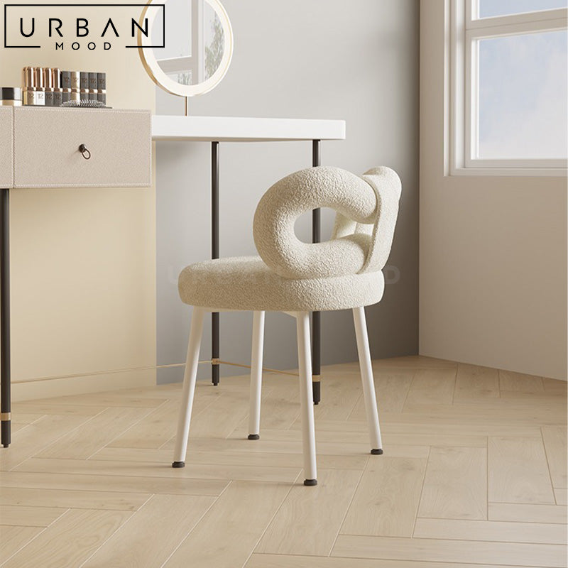 JAZLYN Modern Boucle Vanity Chair
