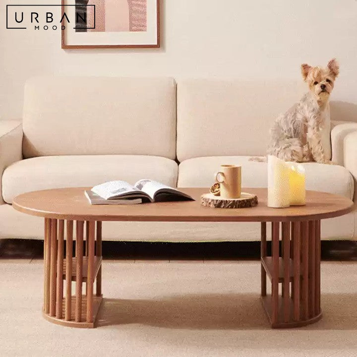 JEZEK Scandinavian Solid Wood Coffee Table