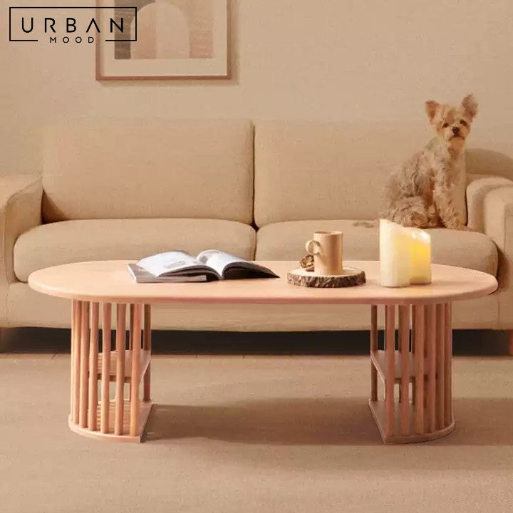 JEZEK Scandinavian Solid Wood Coffee Table