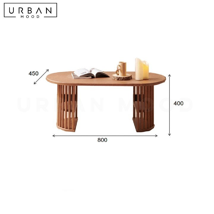 JEZEK Scandinavian Solid Wood Coffee Table