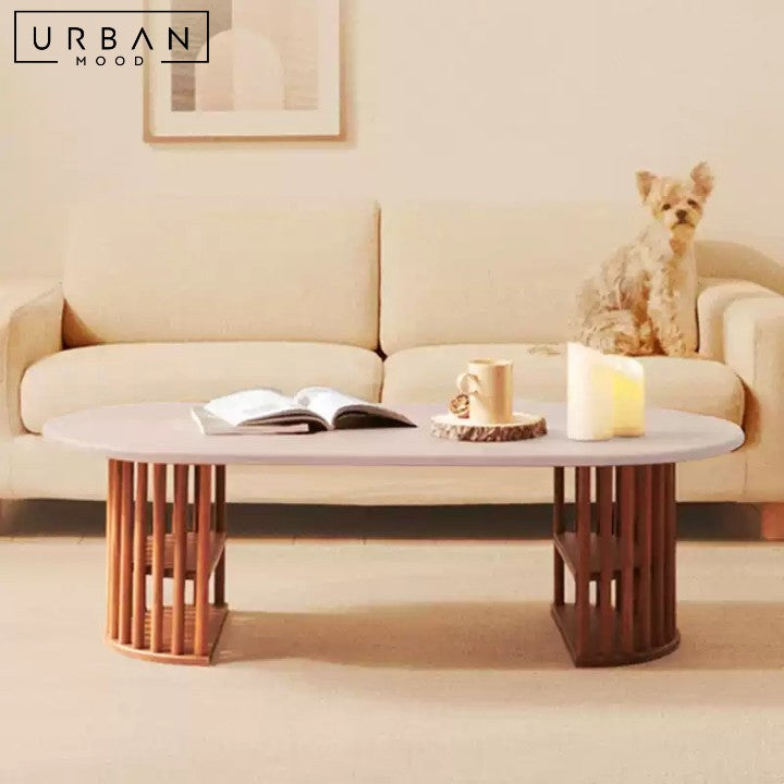 JEZEK Scandinavian Solid Wood Coffee Table