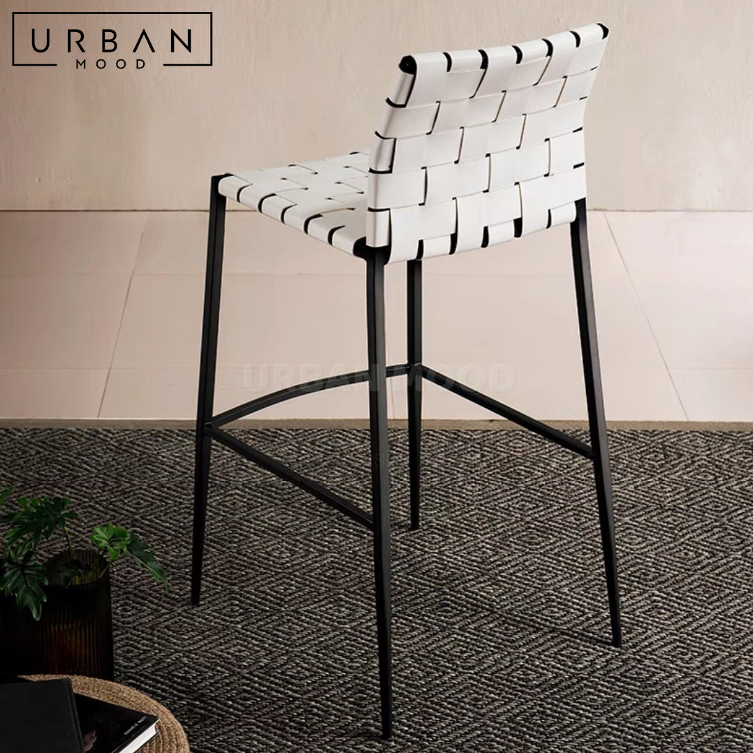 JOSEF Modern Leather Bar Stool