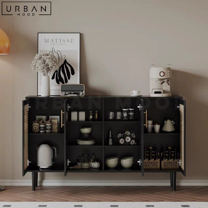 JOSELYN Vintage Rattan Sideboard