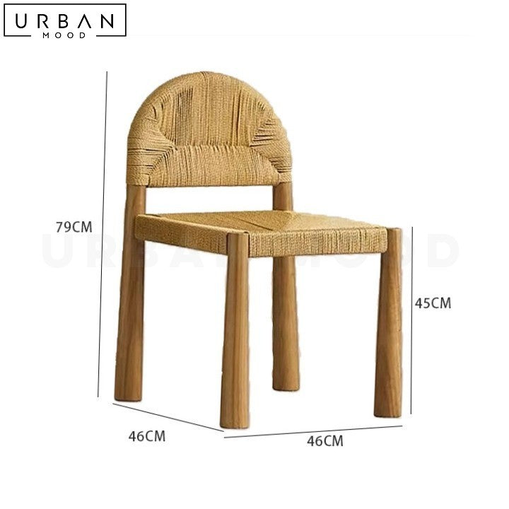 JURAD Japandi Solid Wood Dining Chair