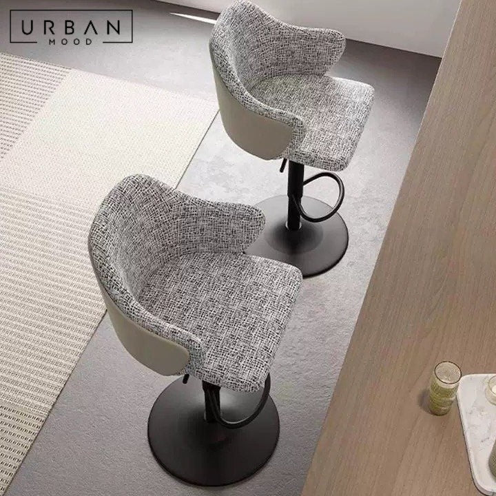 KENDI Modern Fabric Bar Stool