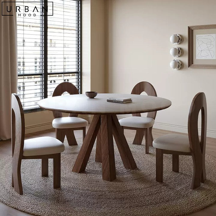 KENIA Modern Solid Wood Round Dining Table – Urban Mood