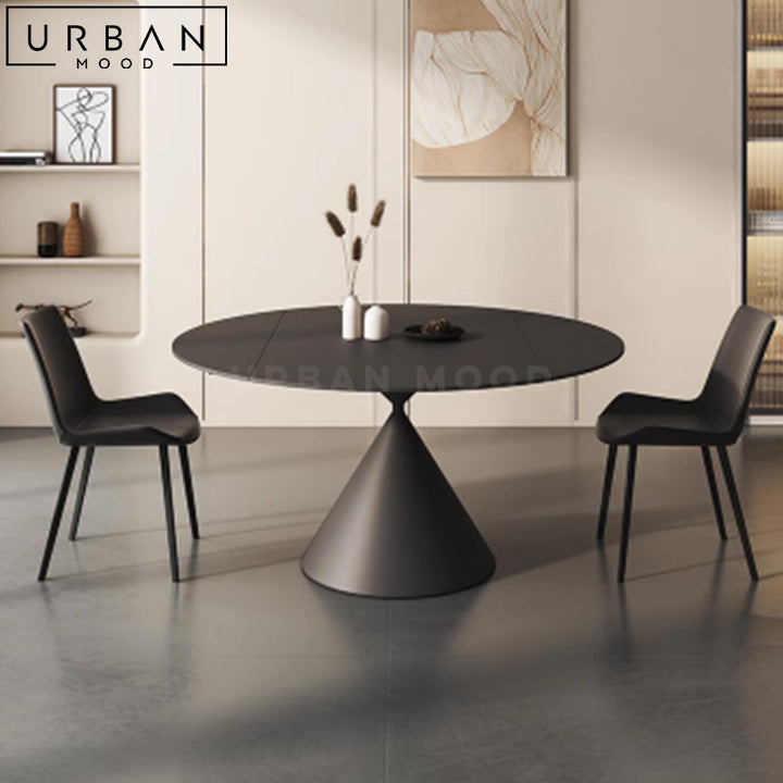 KLER Extendable Sintered Stone Round Dining Table