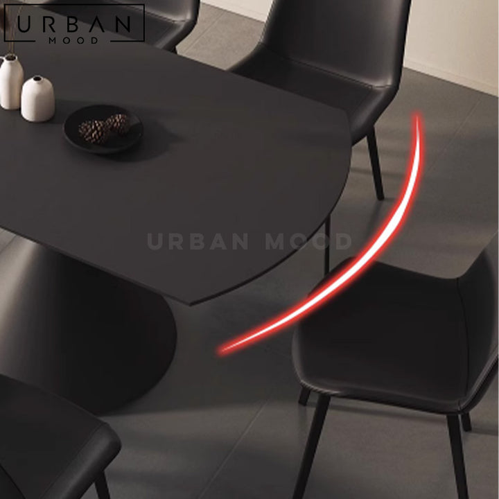 KLER Extendable Sintered Stone Round Dining Table