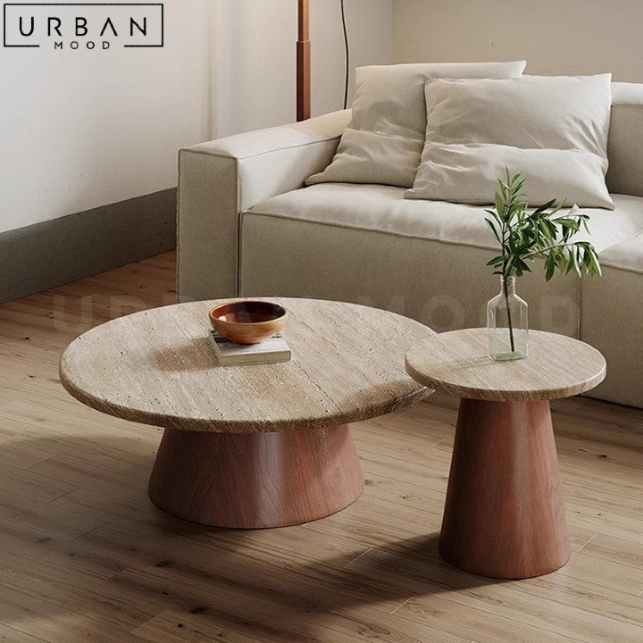 KOBER Wabi Sabi Travertine Coffee Table – Urban Mood