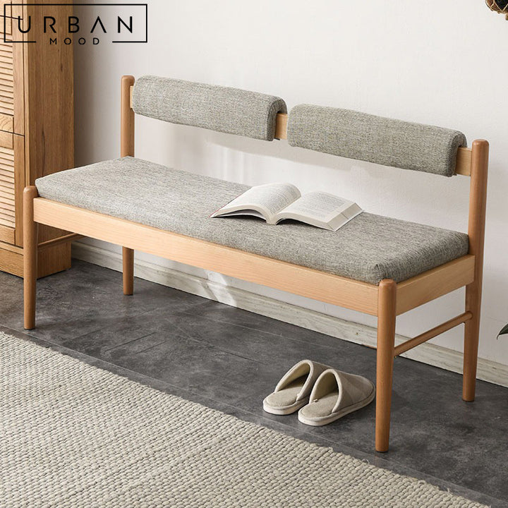 KOREN Scandinavian Solid Wood Bench
