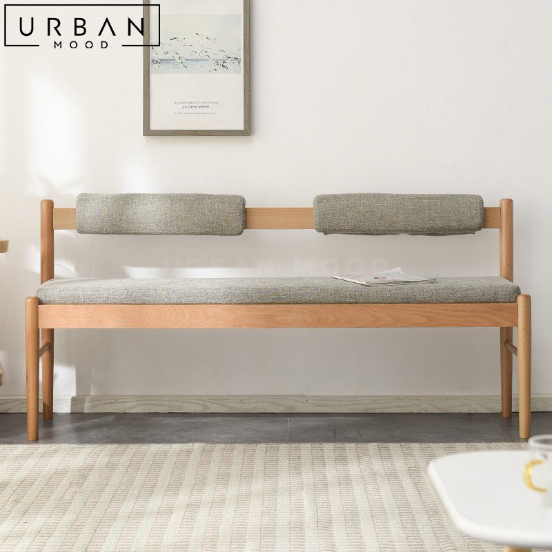 KOREN Scandinavian Solid Wood Bench