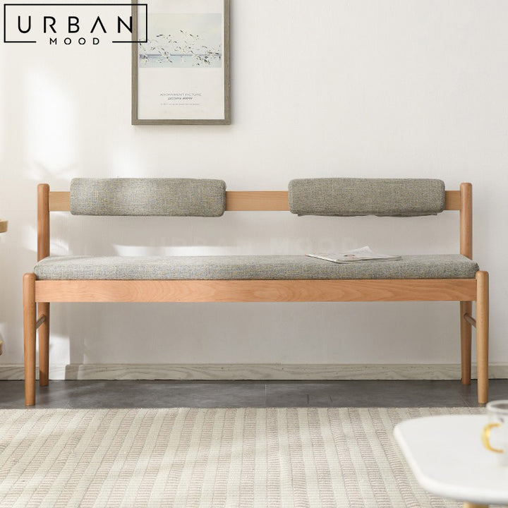 KOREN Scandinavian Solid Wood Bench