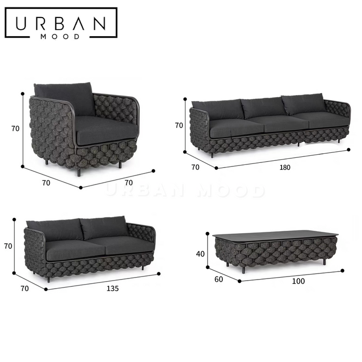 KLAREN Modern Outdoor Sofa Set