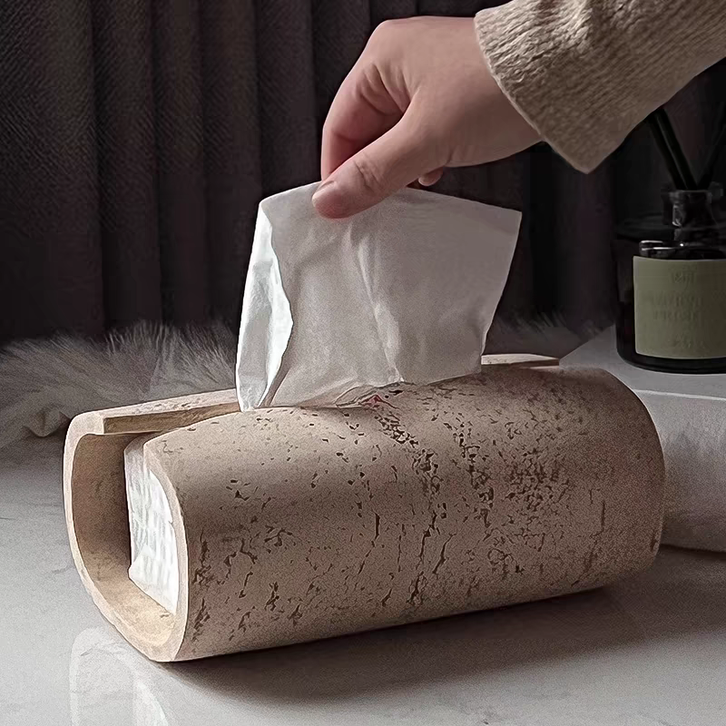 KOZEL Travertine Tissue Holder – Urban Mood