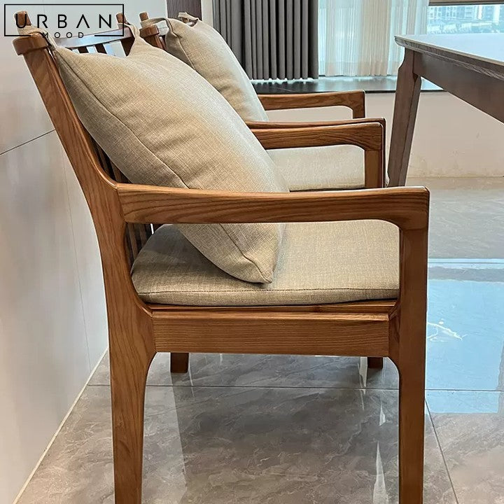 Premium | LAONA Rustic Solid Wood Dining Chair