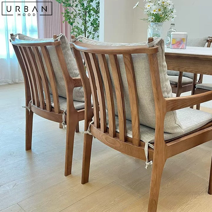 Premium | LAONA Rustic Solid Wood Dining Chair