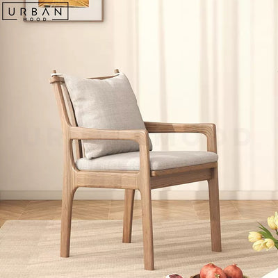 Premium | LAONA Rustic Solid Wood Dining Chair