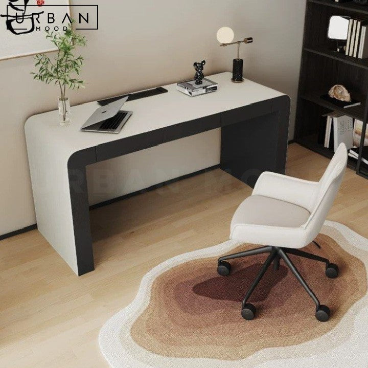 LENOIR Modern Leather Study Table
