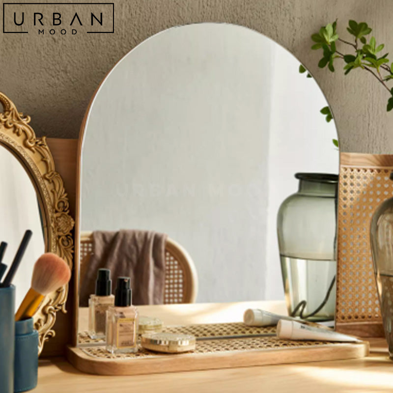 LINDSY Japandi Solid Wood Vanity Table