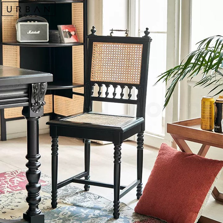 LINNEA Mid-Century Rattan Dining Chair