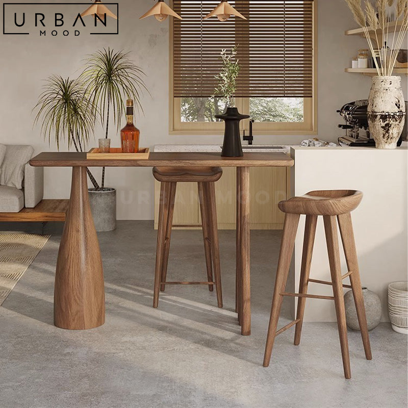 MARGAUX Modern Solid Wood Bar Table